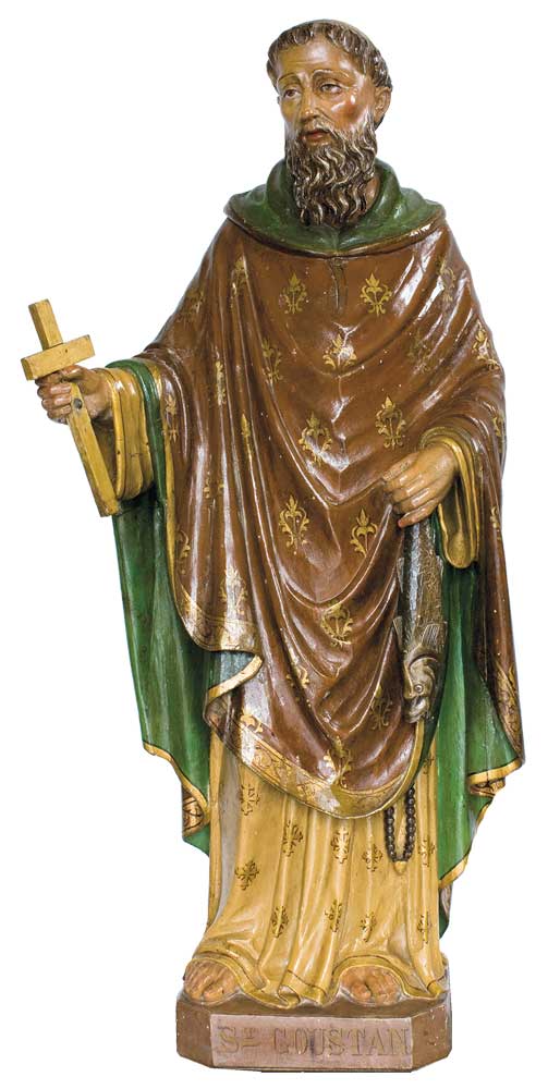 Statue de Saint-Goustan, patron d'Hoedic, église Notre-Dame-la-blanche